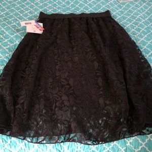 LulaRoe Black lace skirt- Lola size M